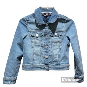 Tommy Hilfiger Girls Size Medium 8-10 Classic Denim Jean Jacket  Button Front